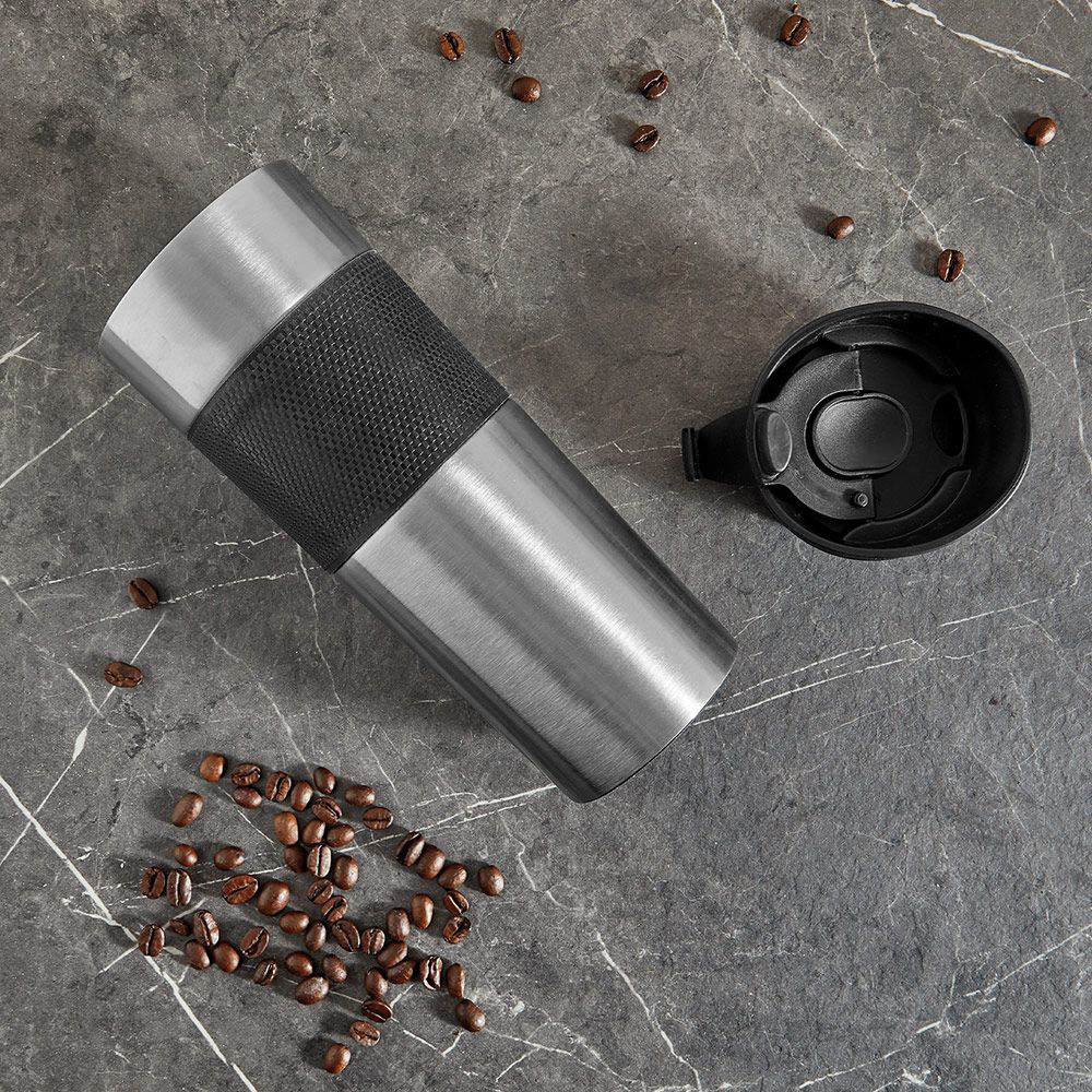 3554-S French Press Termos 500 ml-Gümüş