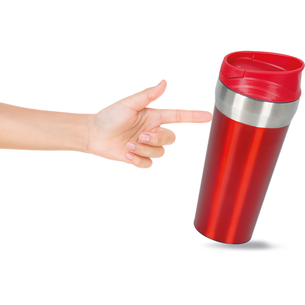 3740-L Devrilmez Termos 400 ml-Kırmızı