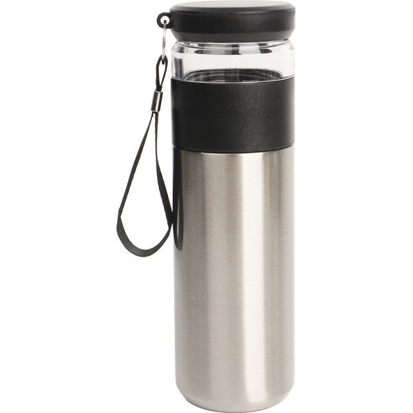 3760-S Demlikli Termos 450 ml-Gümüş