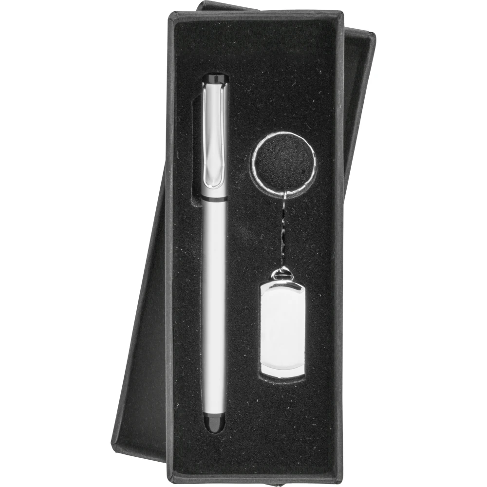 8210-16GB Metal USB Bellek ve Kalem Seti 16 GB