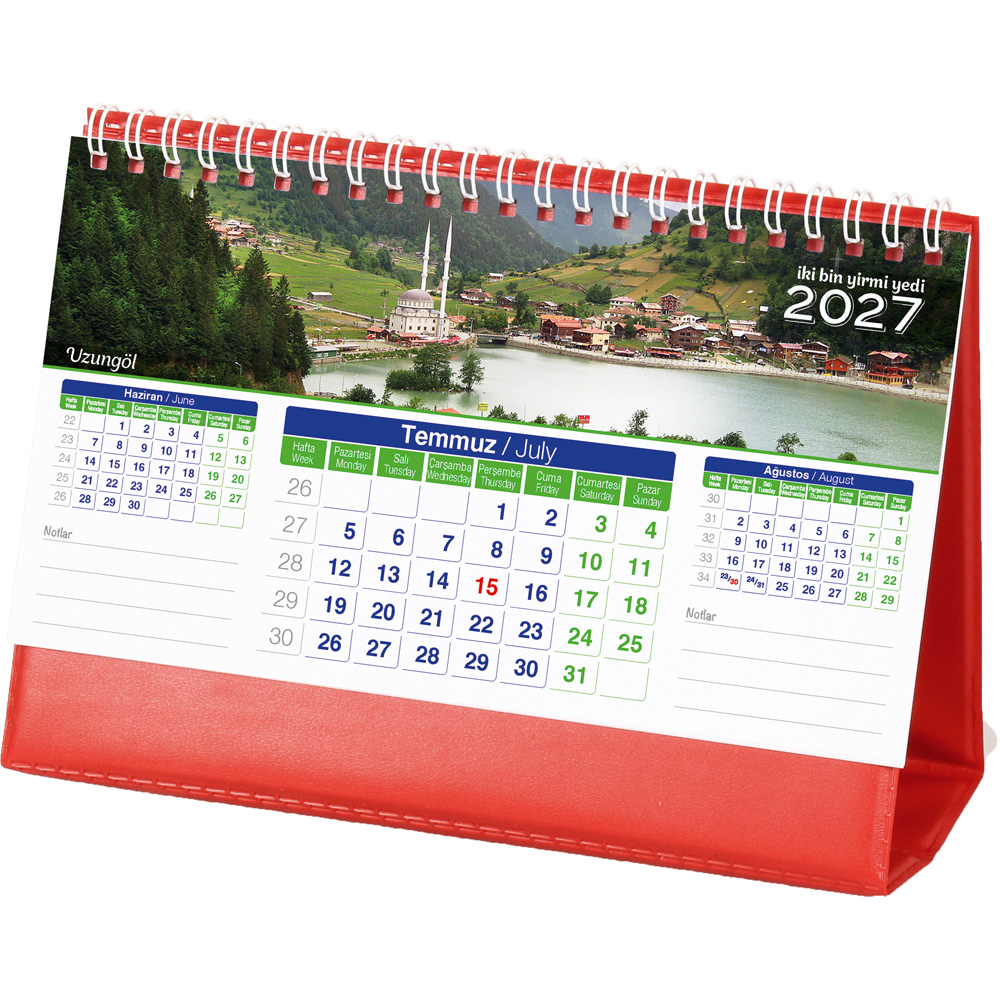 AMT-01-BK Manzara Masa Takvimi 20 x 14 x 7 cm