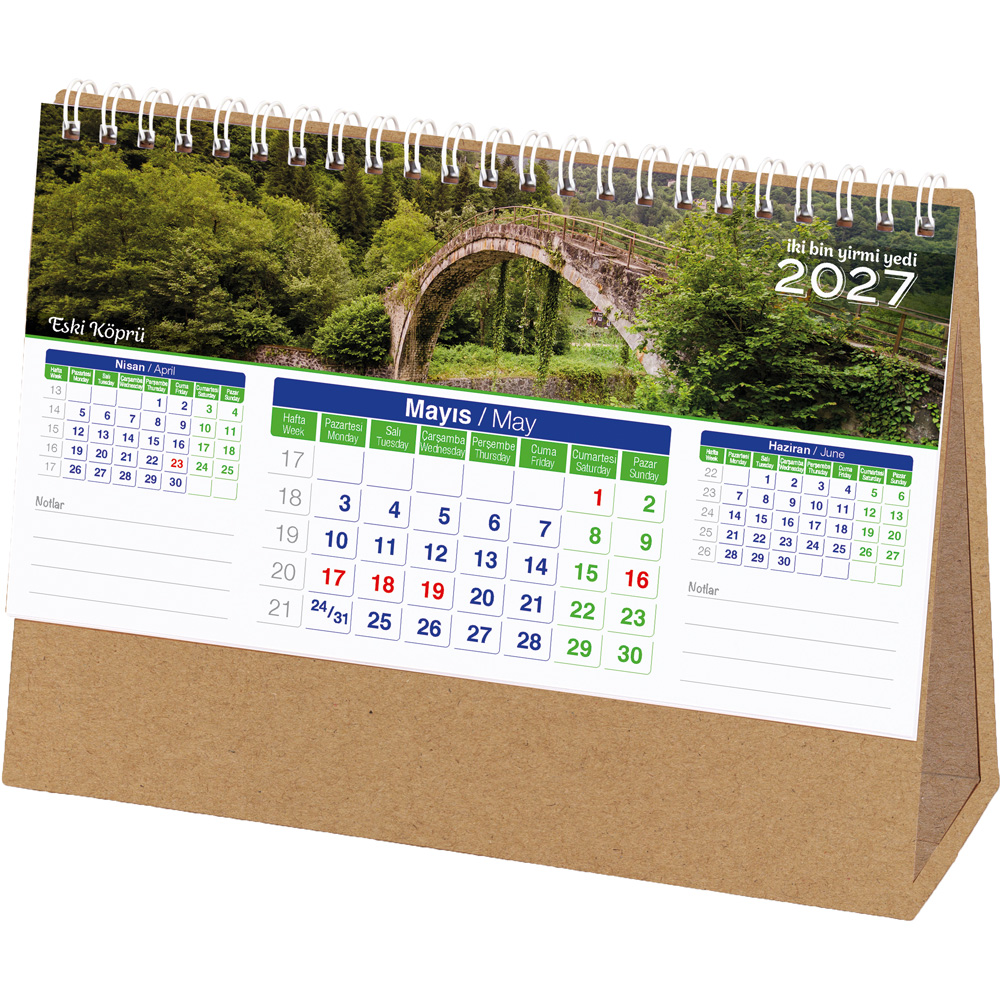 AMT-01-KRFT Manzara Masa Takvimi 20 x 14 x 7 cm