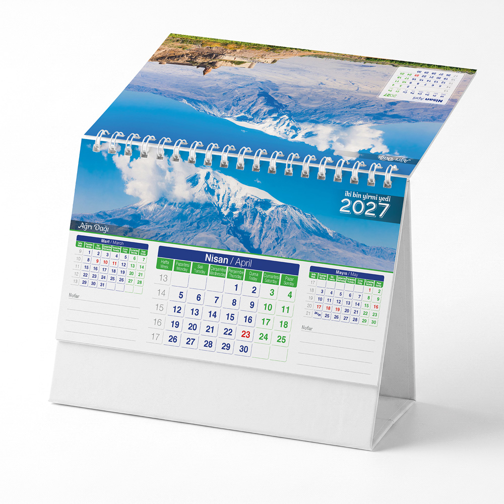 AMT-01-TB Manzara Masa Takvimi 20 x 14 x 7 cm