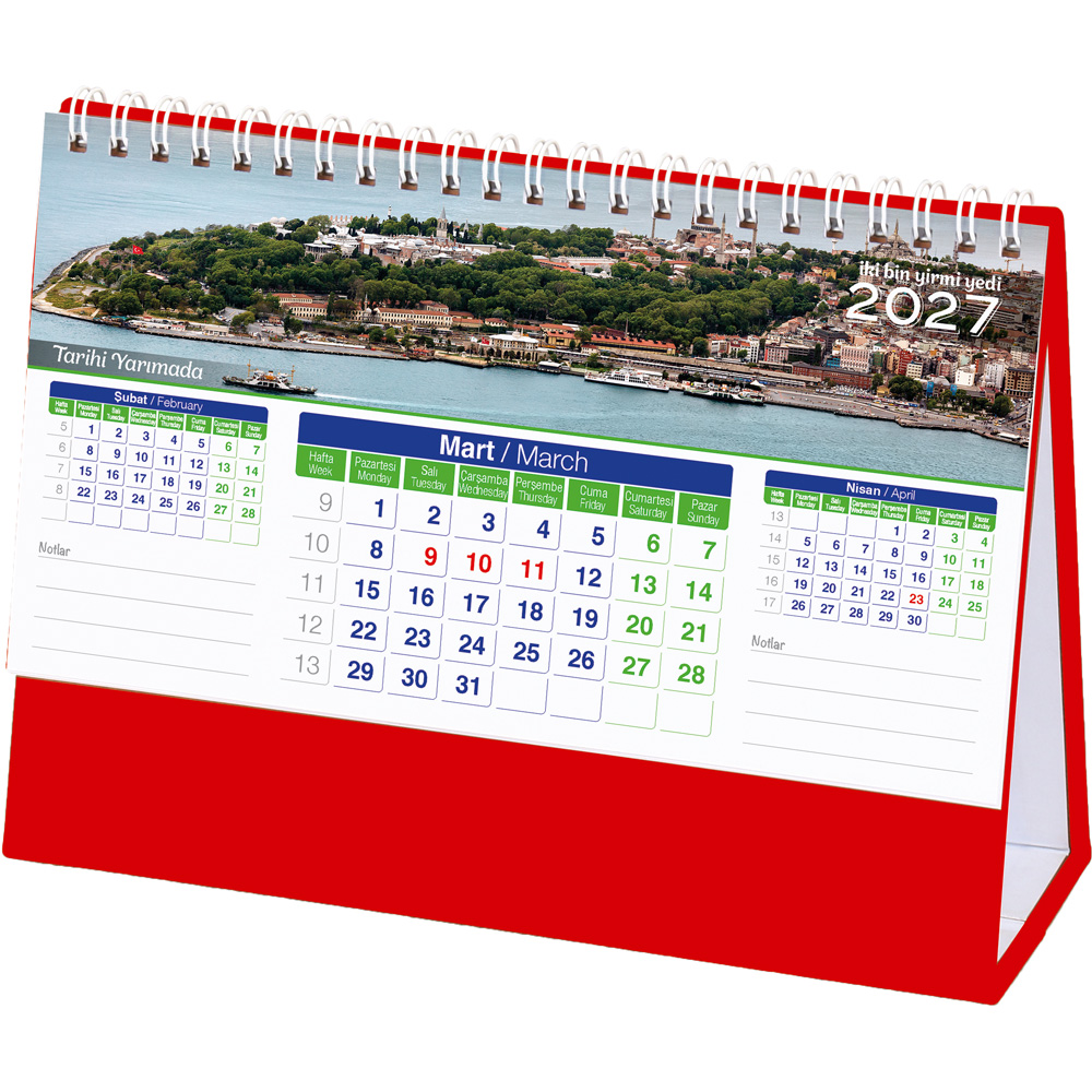 AMT-01-TK Manzara Masa Takvimi 20 x 14 x 7 cm