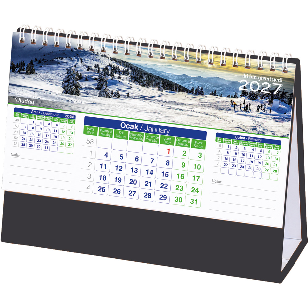 AMT-01-TS Manzara Masa Takvimi 20 x 14 x 7 cm
