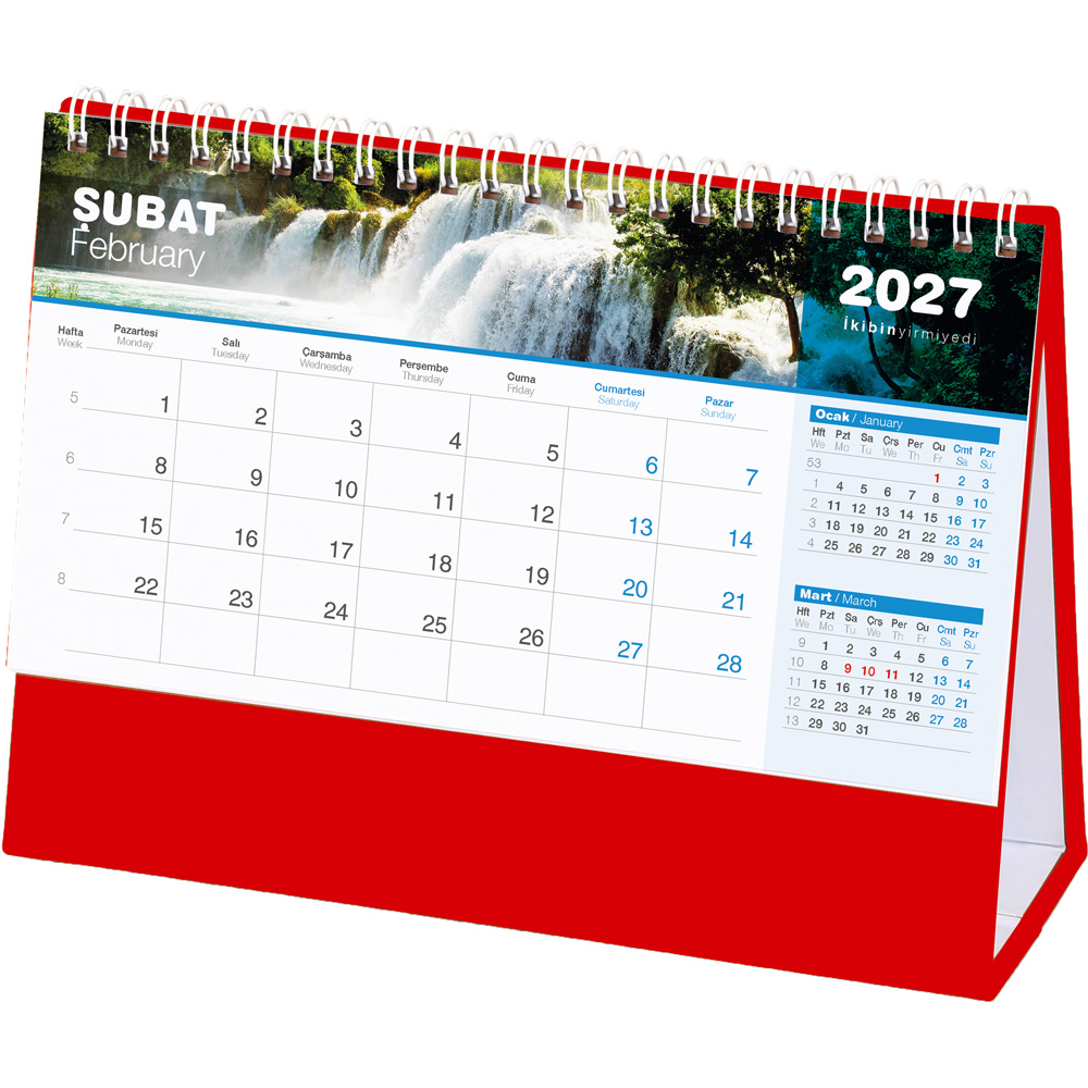 AMT-04-TK Şelale Masa Takvimi 20 x 14 x 7 cm