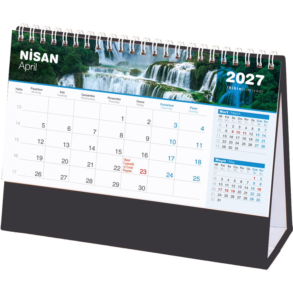 AMT-04-TS Şelale Masa Takvimi 20 x 14 x 7 cm