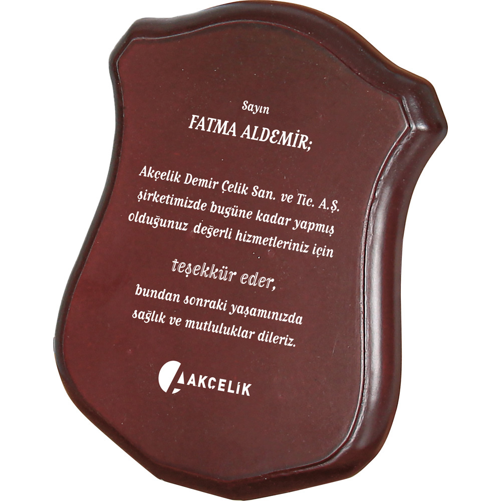 BK-76 Ahşap Plaket 12 x 19 cm