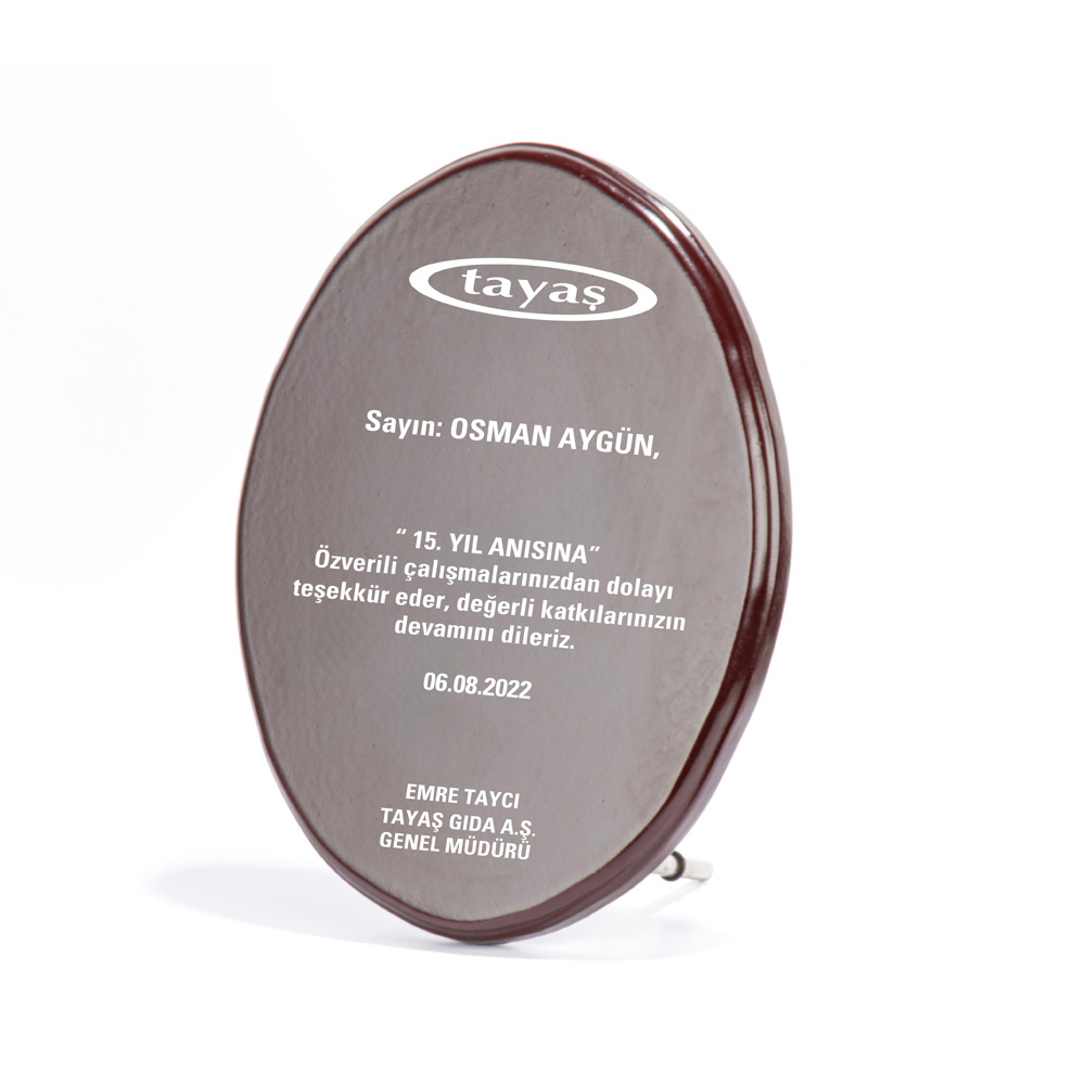 BK-77 Ahşap Plaket 23,5 x 18,3 cm
