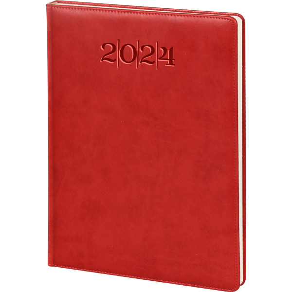 Bostancı-DS Dikişli Günlük Ajanda 20 x 28 cm-Kırmızı
