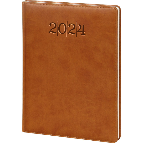 Bostancı-DS Dikişli Günlük Ajanda 20 x 28 cm-Taba