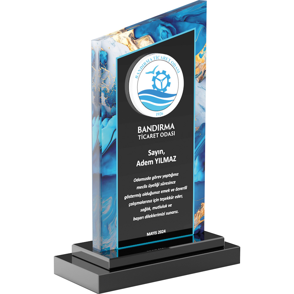 EKT-790 Kristal Plaket 15 x 25 cm
