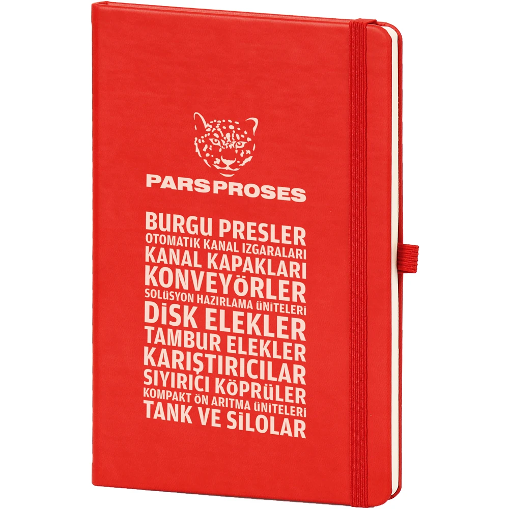 Gebze-TRKM Tarihsiz Defter 13 x 21 cm-Kırmızı