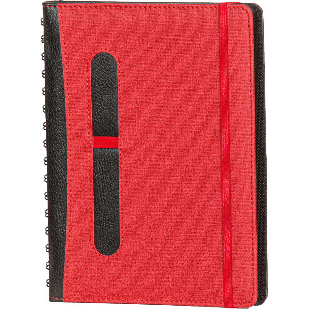 Göztepe-T Gizli Spiralli Günlük Ajanda 16,5 x 22 cm-Kırmızı
