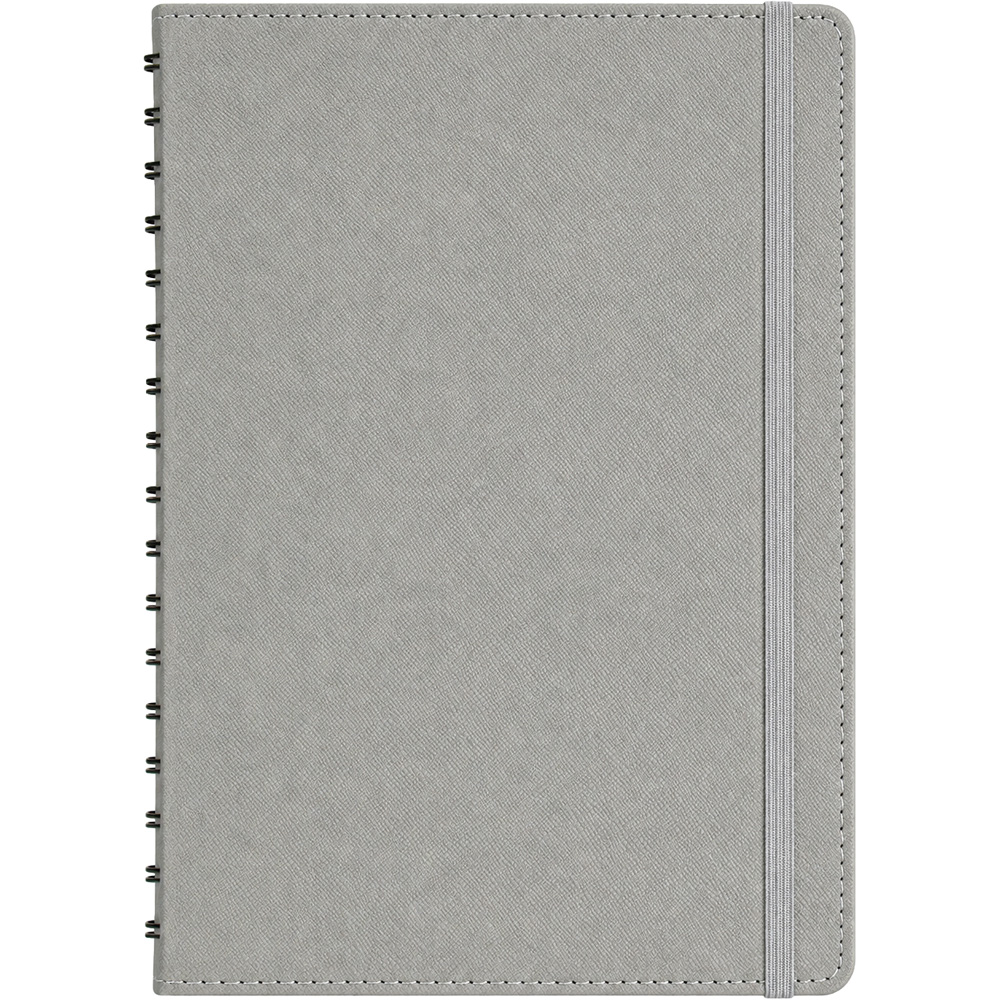 KP-40-TRK Gizli Spiralli Ajanda Kapağı 17,5 x 24 cm-Gri