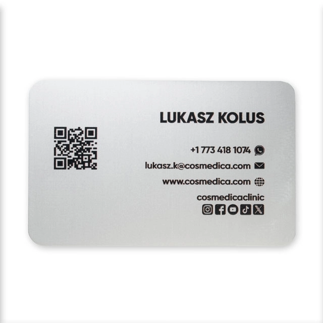 Gümüş Metal Kartvizit