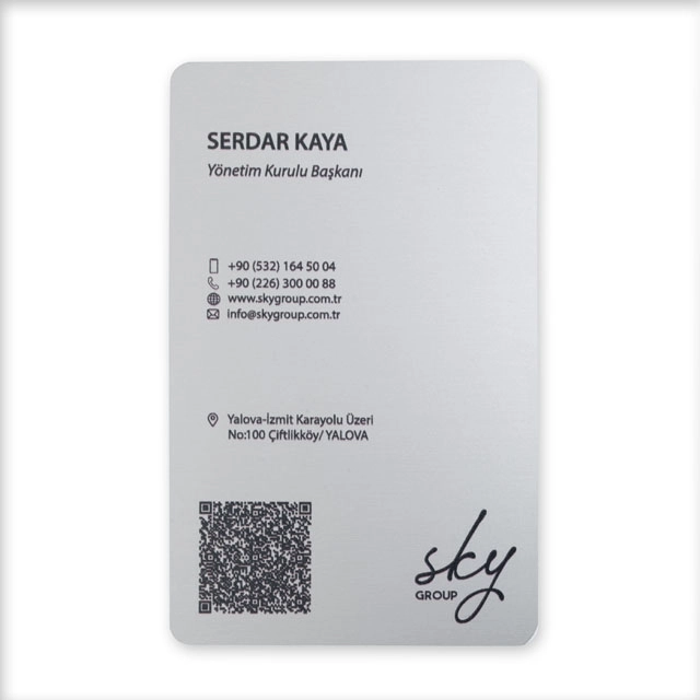 Gümüş Metal Kartvizit