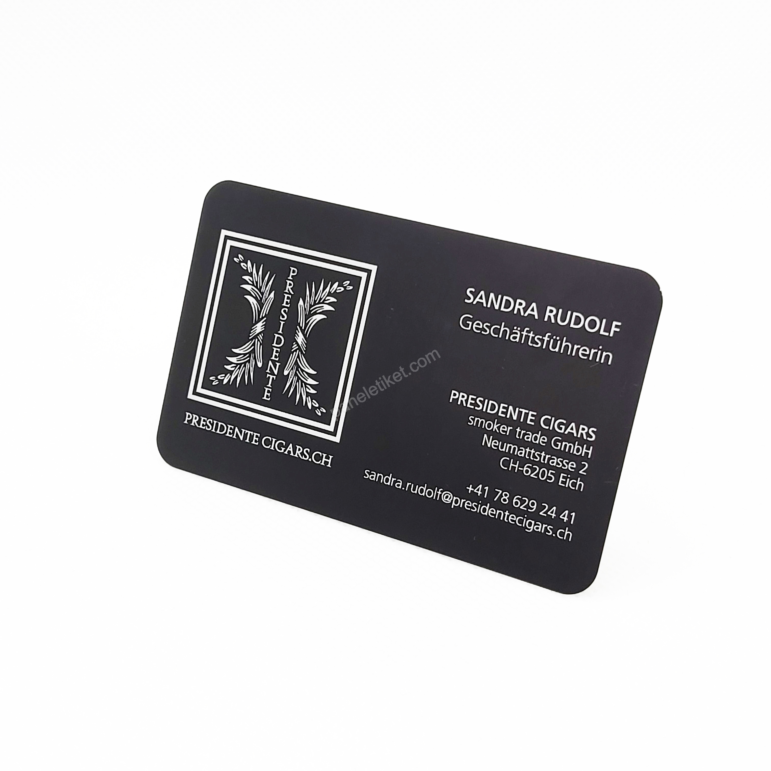 Siyah Metal Kartvizit