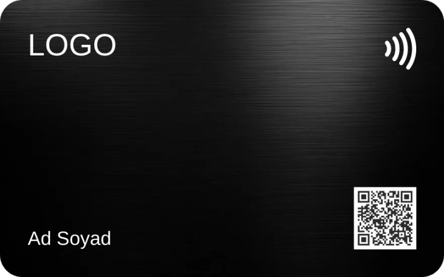 Siyah Metal NFC Kartvizit 