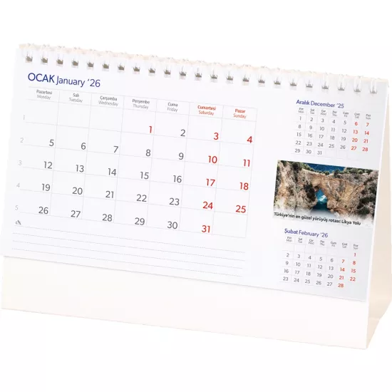 AMT-03-AMBR Anadolu Masa Takvimi 20 x 14 x 7 cm