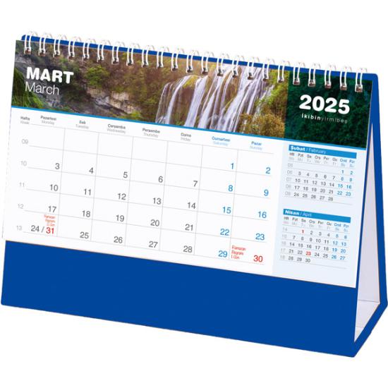 AMT-04-TL Şelale Masa Takvimi 20 x 14 cm