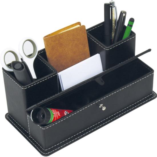 D-3139 Deri Masaüstü Organizer 10 x 12 x 22,5 cm