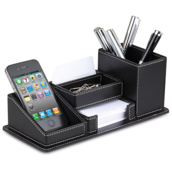 D-3141 Deri Masaüstü Organizer 24 x 10 x 10 cm