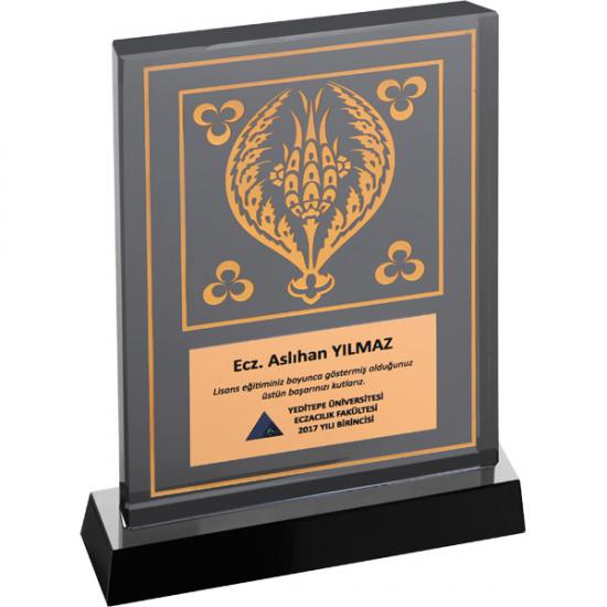EKT-120 Kristal Plaket 18 x 20 cm