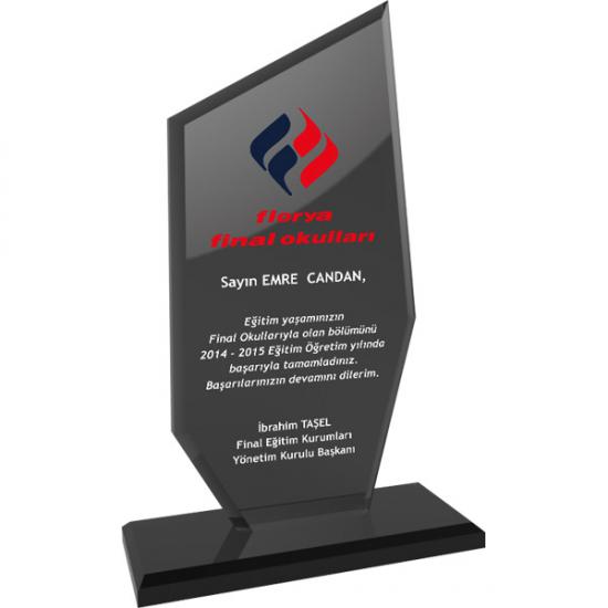 EKT-275-FM Kristal Plaket 12 x 21 cm
