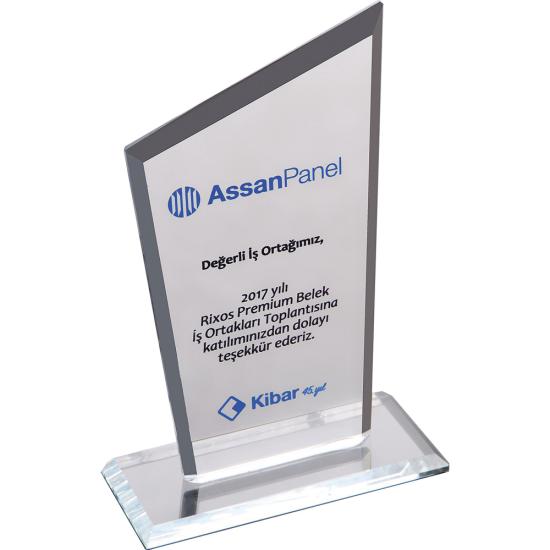 EKT-310-SFF Kristal Plaket 12 x 21 cm