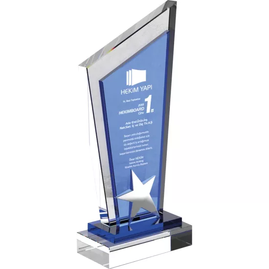 EKT-770 Kristal Plaket 13 x 28 cm