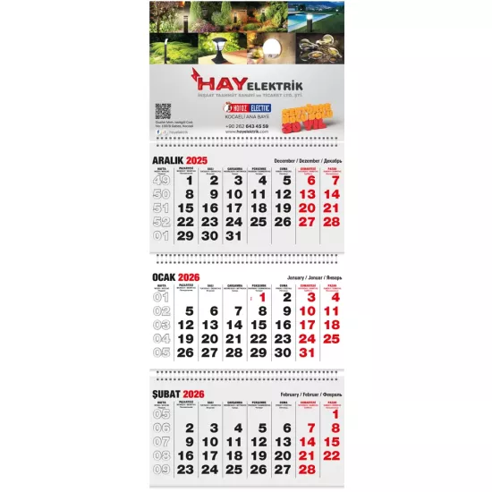 GMC-09 Klasik Gemici Takvim 32 x 77 cm