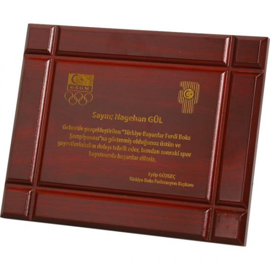 MDF-02 Ahşap Plaket 16 x 21 cm
