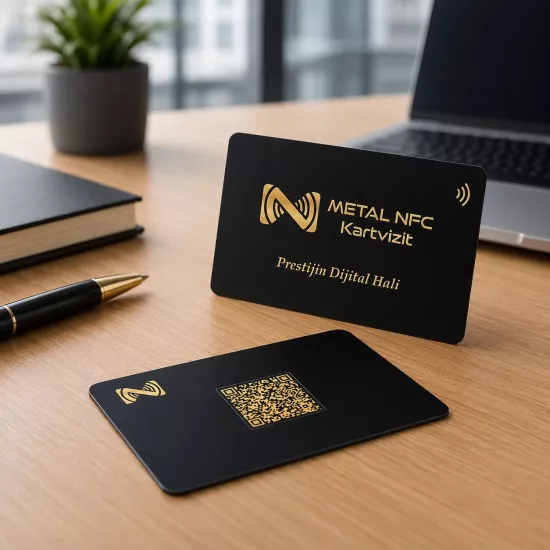 Siyah Metal NFC Kartvizit 