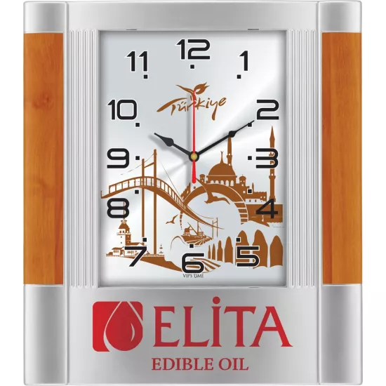 V30-508 Plastik Duvar Saati 27,5 x 31,5 cm