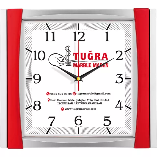 V30-515-K Plastik Duvar Saati 32,5 x 36,5 cm