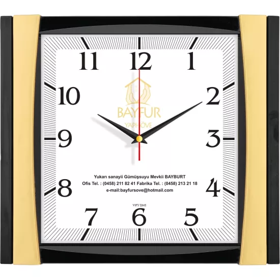 V30-515-S Plastik Duvar Saati 32,5 x 36,5 cm