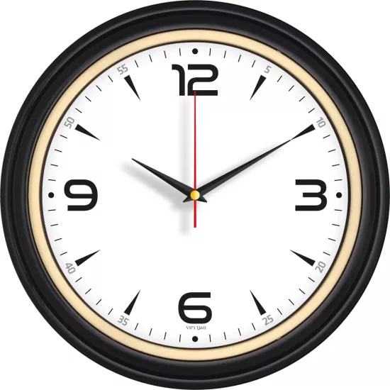 V30-522-S Plastik Duvar Saati Ø 34 cm