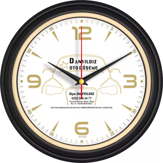 V30-522-SV Plastik Duvar Saati Ø 34 cm