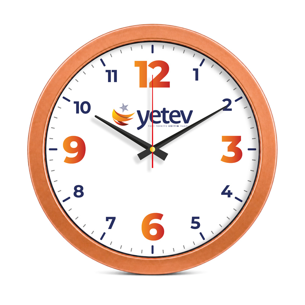 V30-575-B Metalize Duvar Saati Ø 30 cm